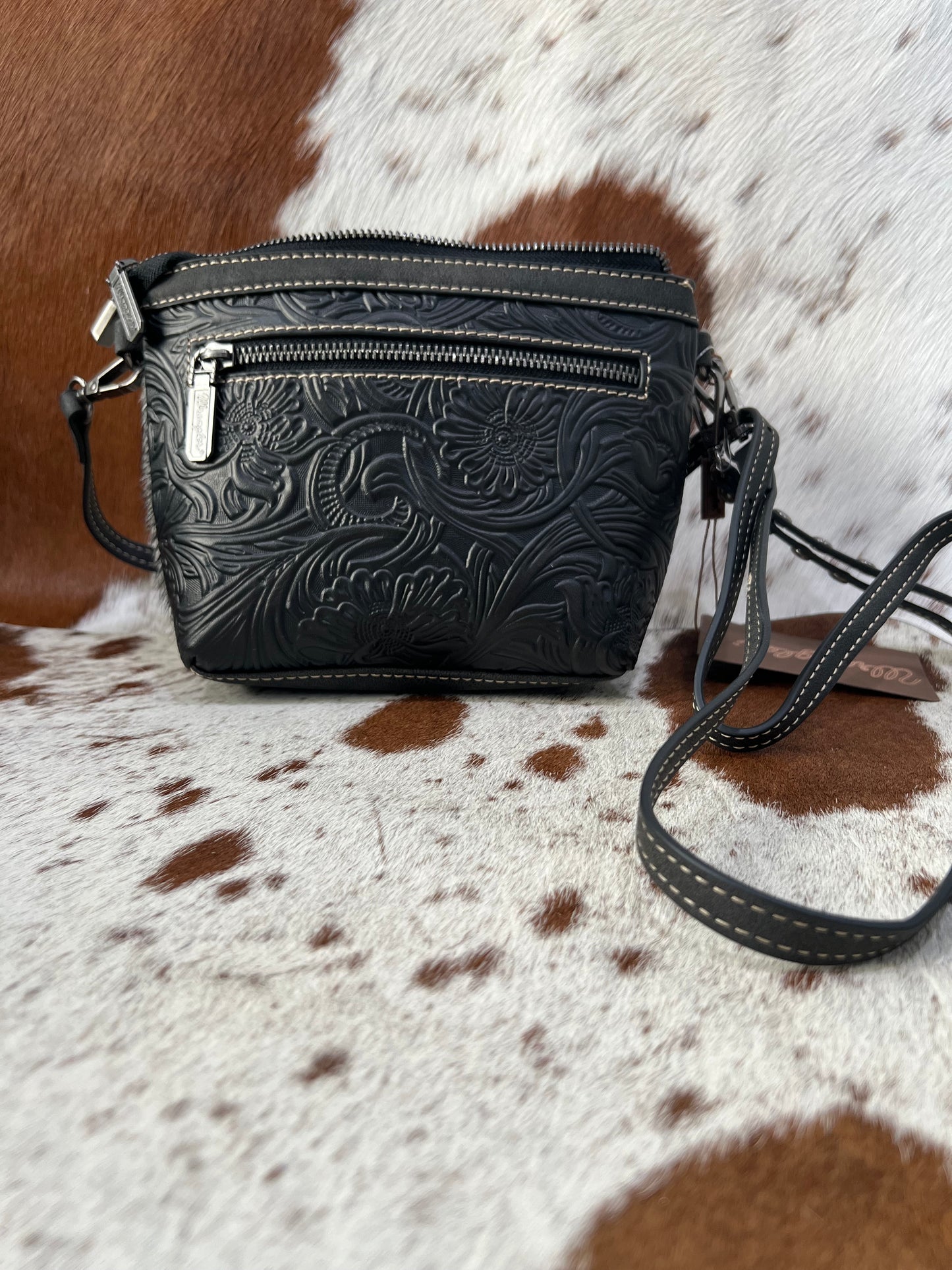 Wrangler Genuine Hair-On Cowhide Crossbody