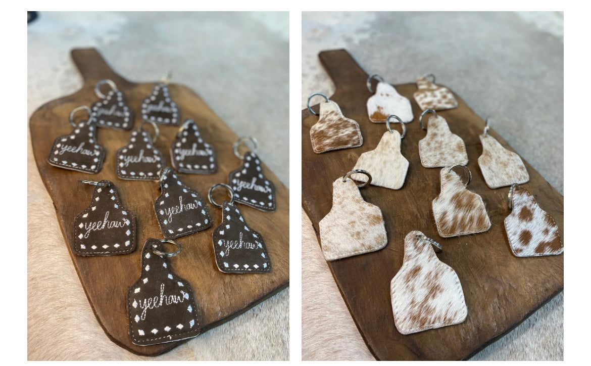 Dark Brown YeeHaw Keychain