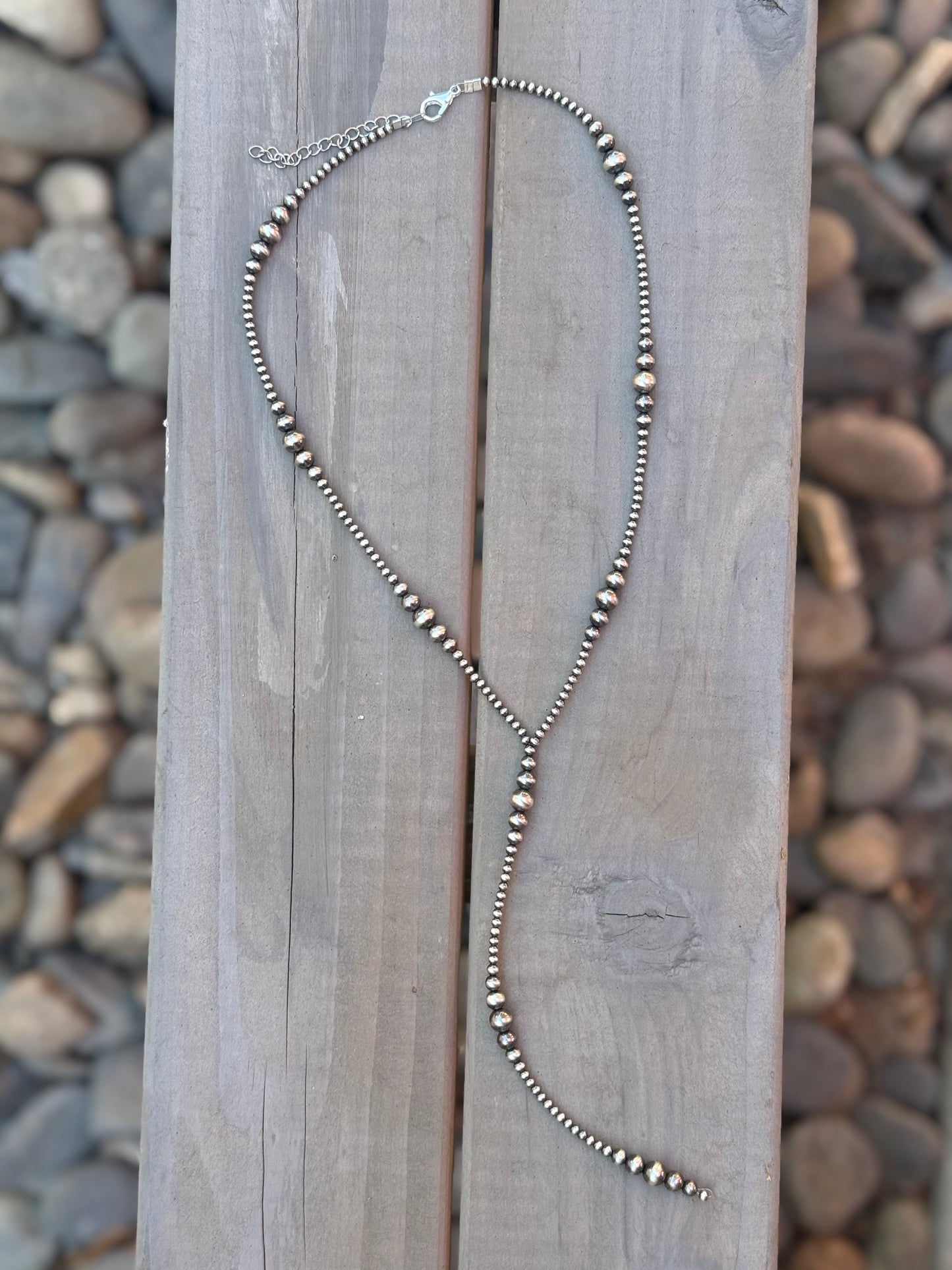 Sterling Silver Pearl Lariat *Made to Order*