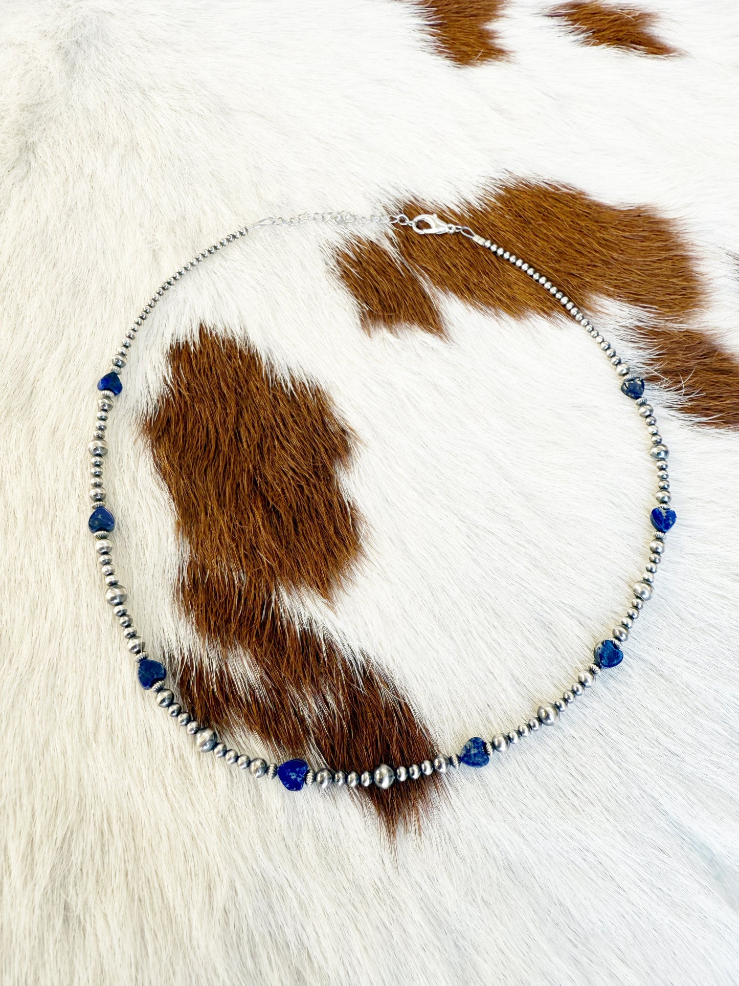 Silver & Lapis Heart