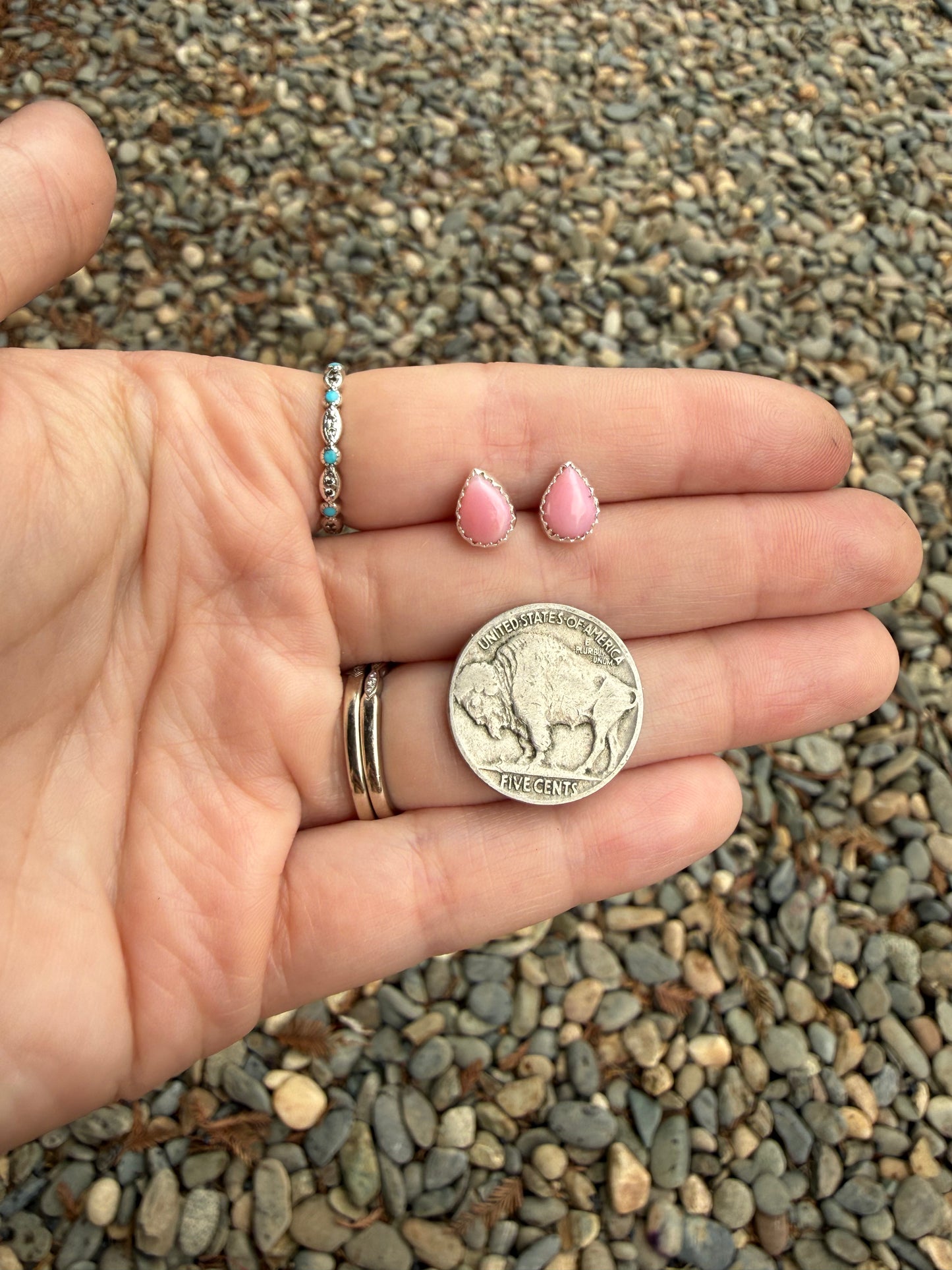Pink Conch Earrings