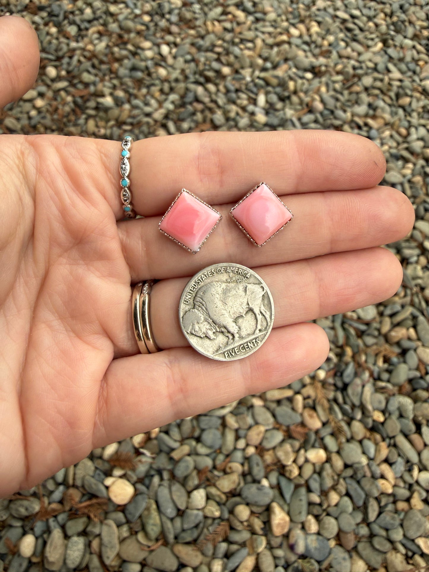 Pink Conch Earrings