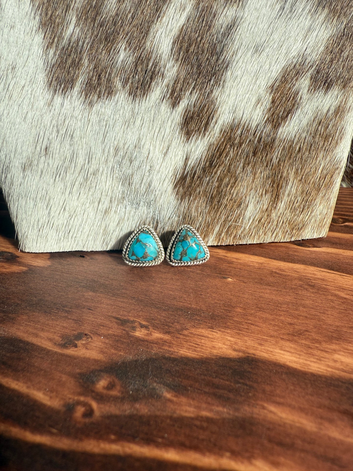 Denim Dahlia Earrings