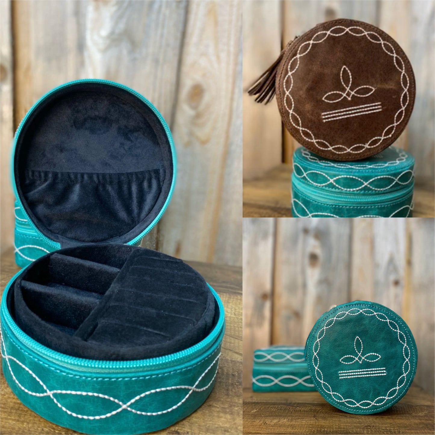 Boot stitch mini jewelry box