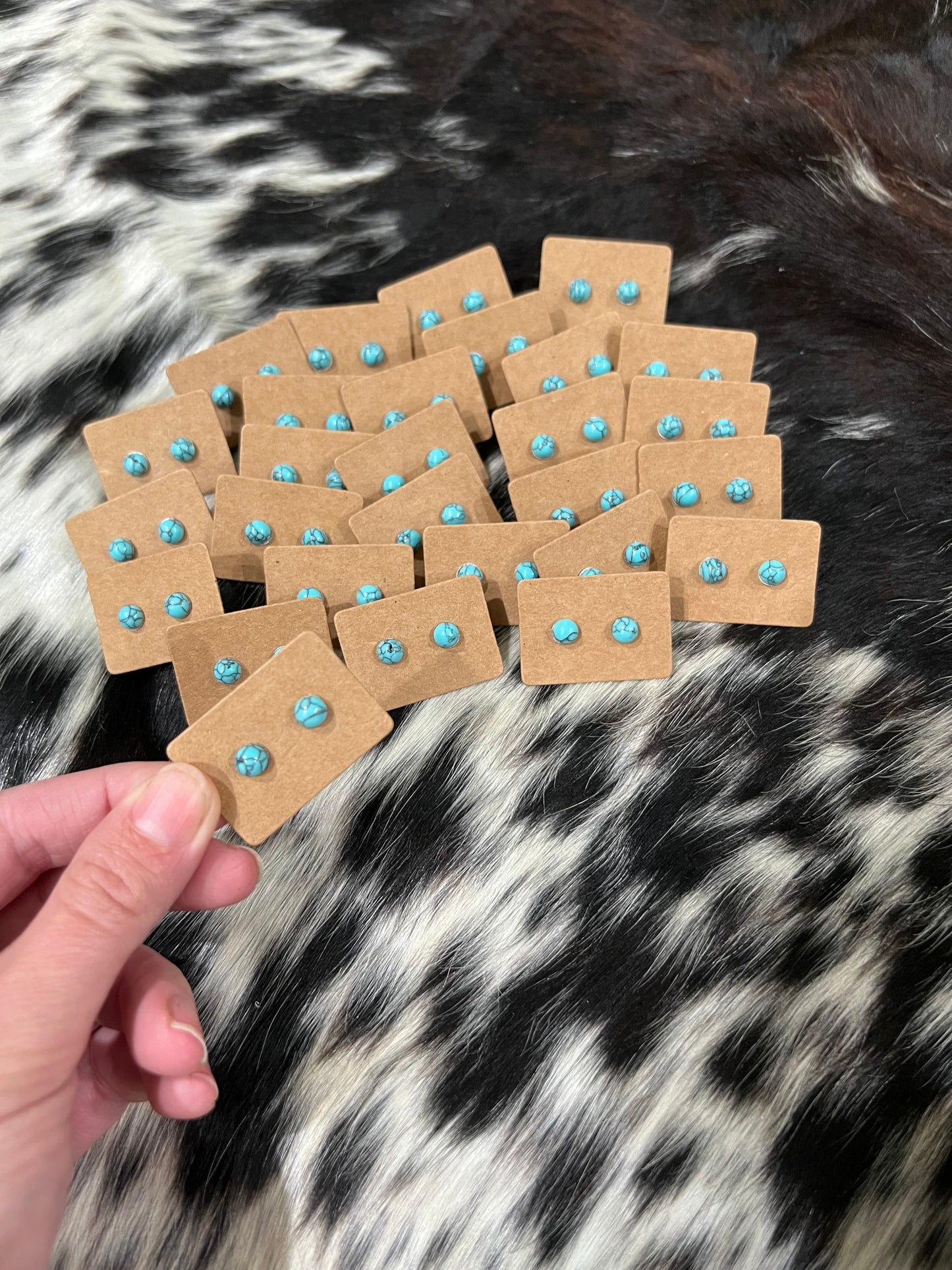 6mm Faux Turquoise Studs