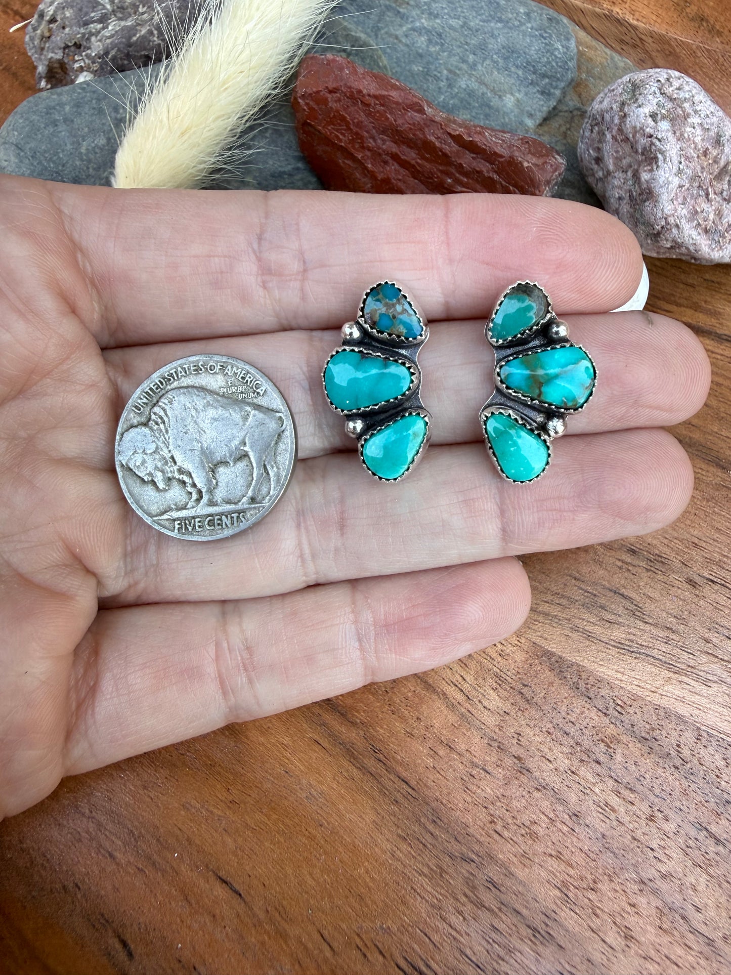 Blackjack Turquoise Earrings