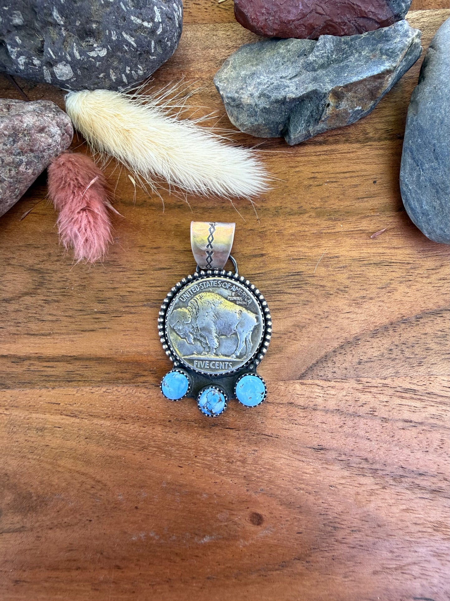 Golden Hills Buffalo Coin Pendant