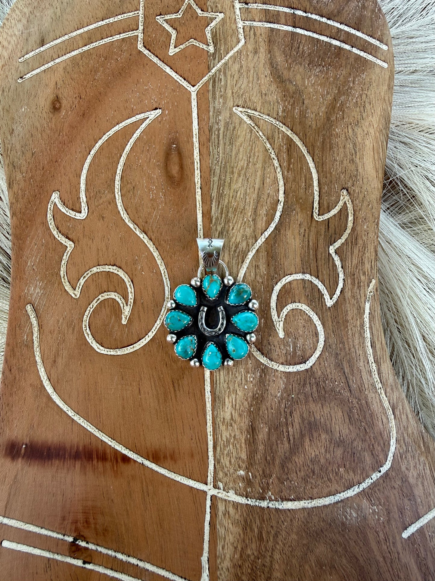 Sonoran Turquoise Horseshoe Pendant