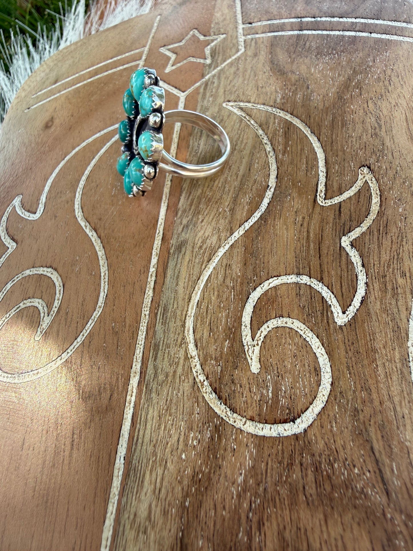 Sonoran Turquoise Horseshoe Adjustable Ring