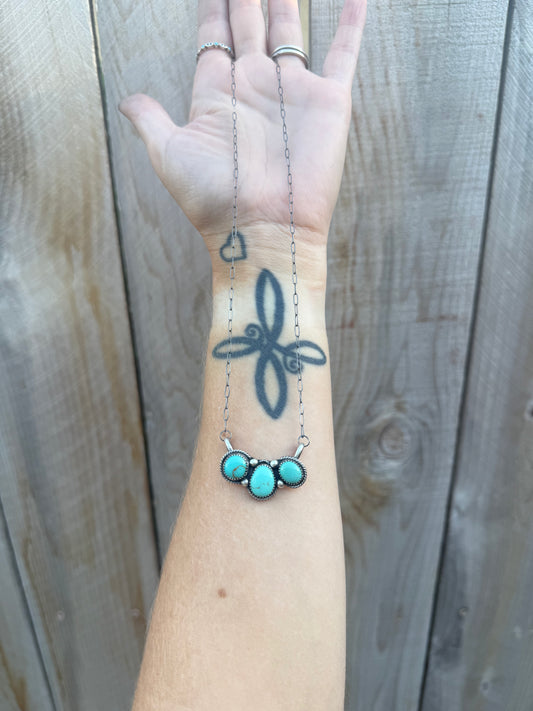 Nila Turquoise & Sterling Silver Necklace