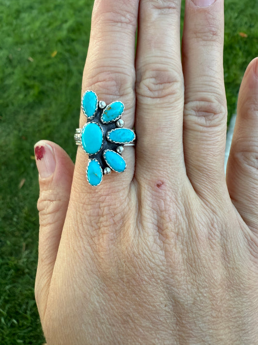 Half Cluster Adjustable Ring