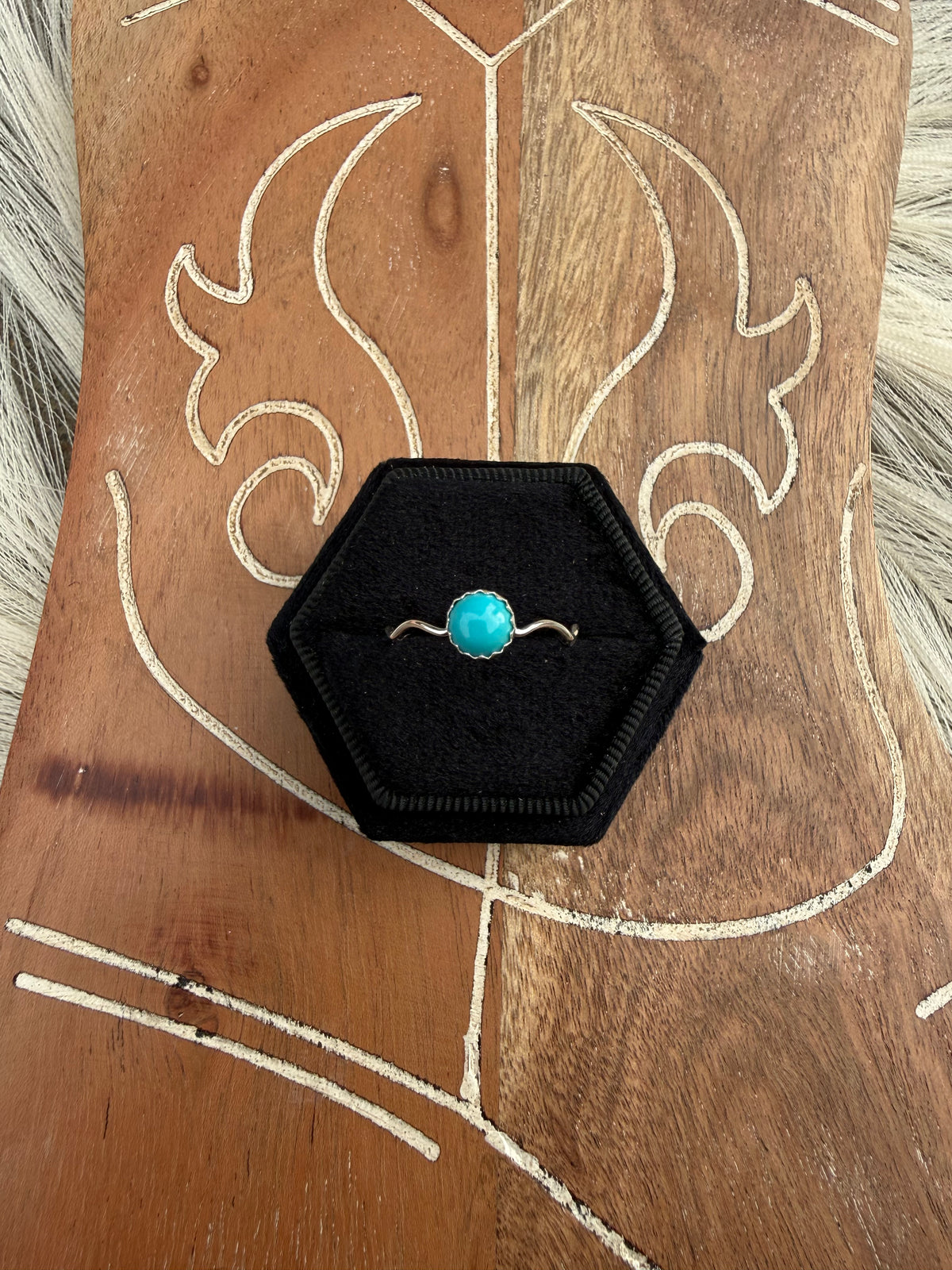 Sonoran Turquoise Wavy Band Size 8.25