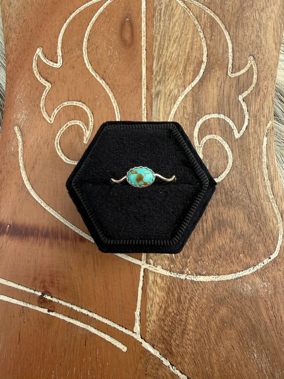 Sonoran Turquoise Wavy Band Size 7